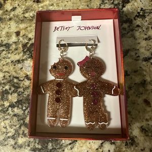 Betsey Johnson gingerbread earrings